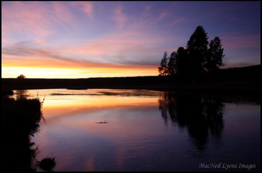 Fire in the Sky over the Firehole - Copyright MacNeil Lyons Images